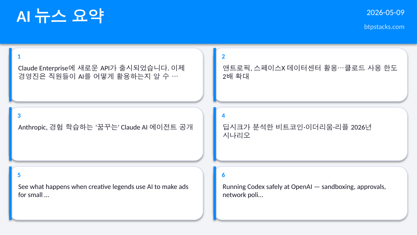 AI 뉴스 2026-05-09
