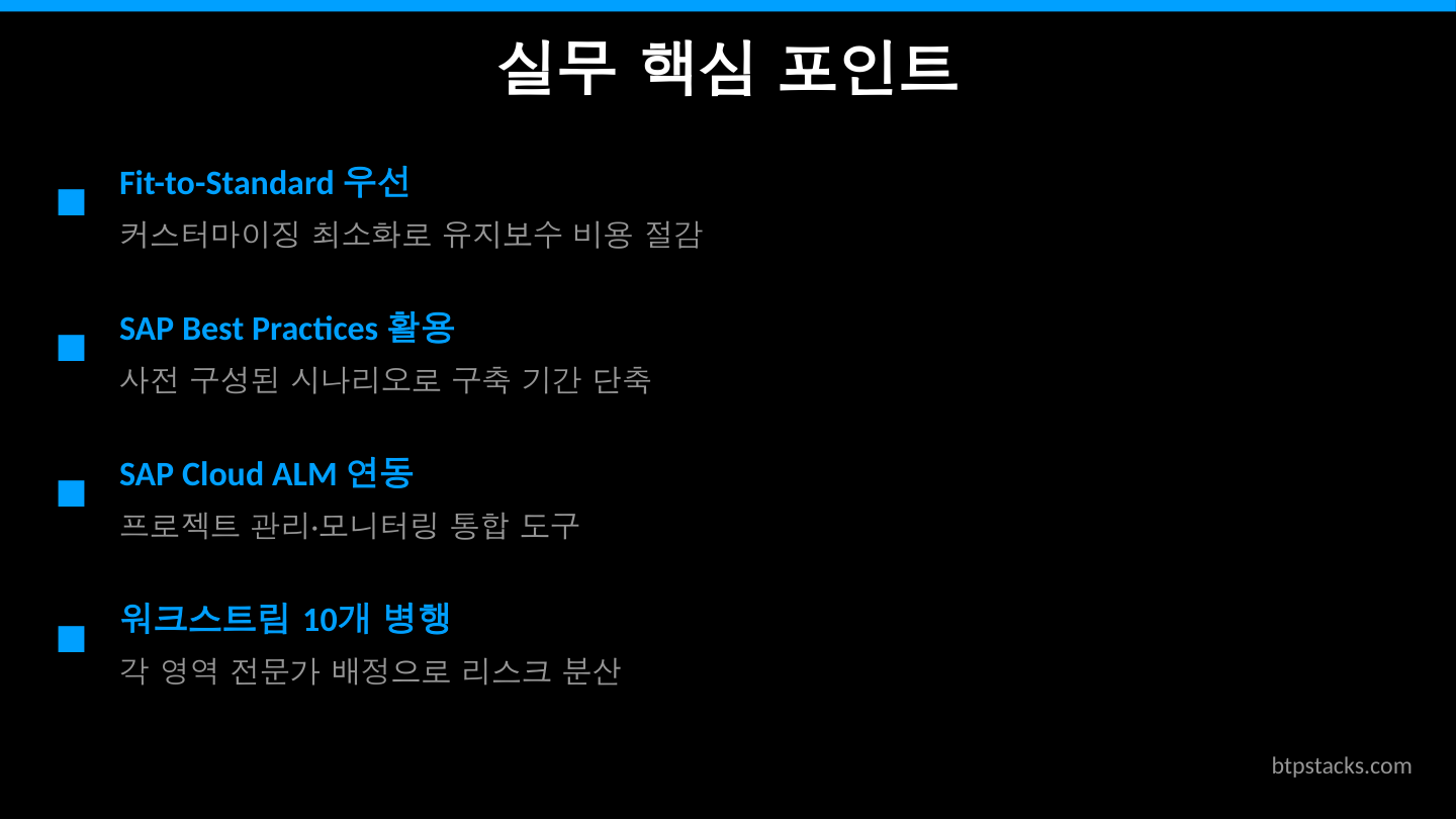 SAP Activate 핵심 포인트