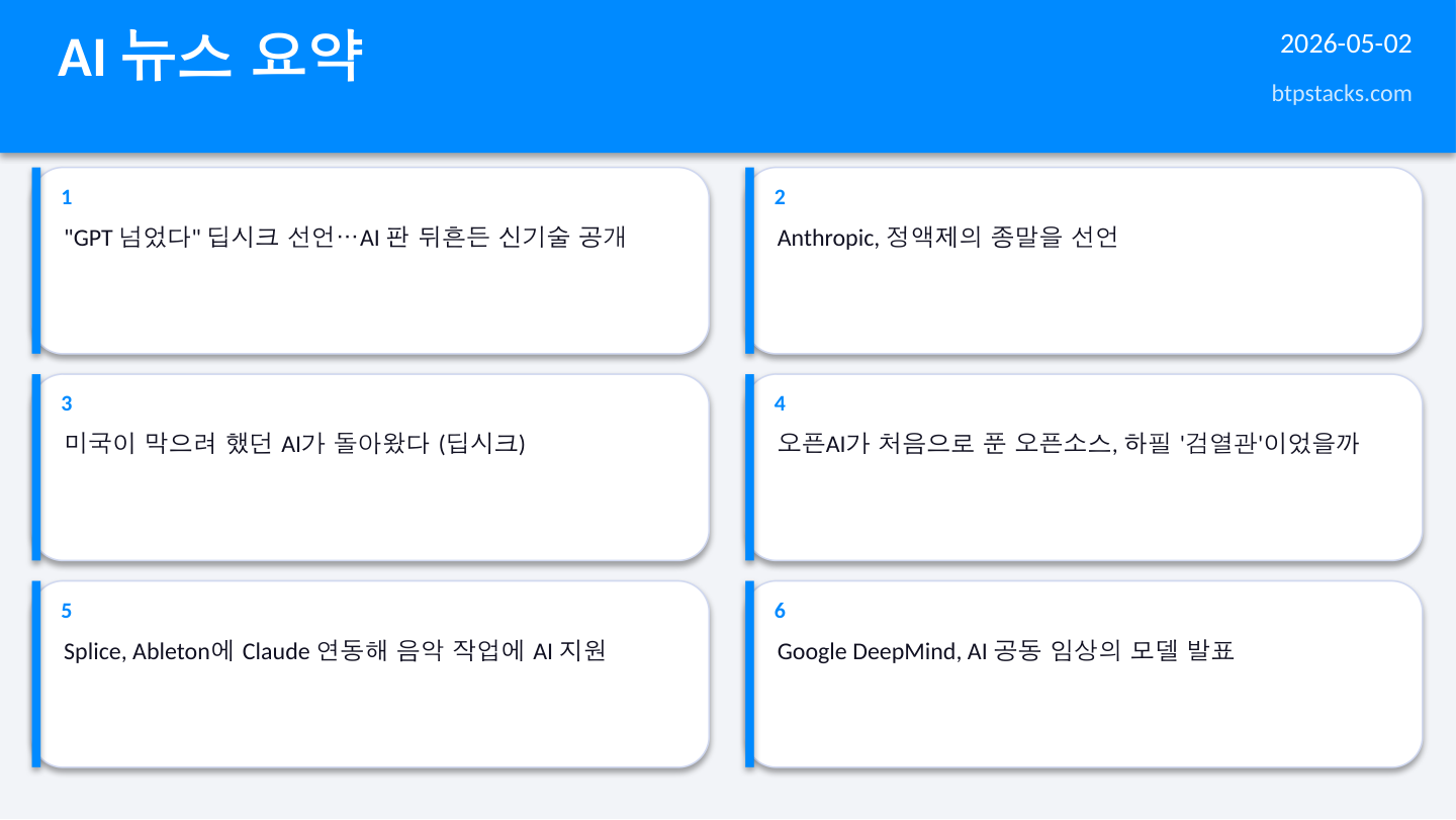AI 뉴스 2026-05-02