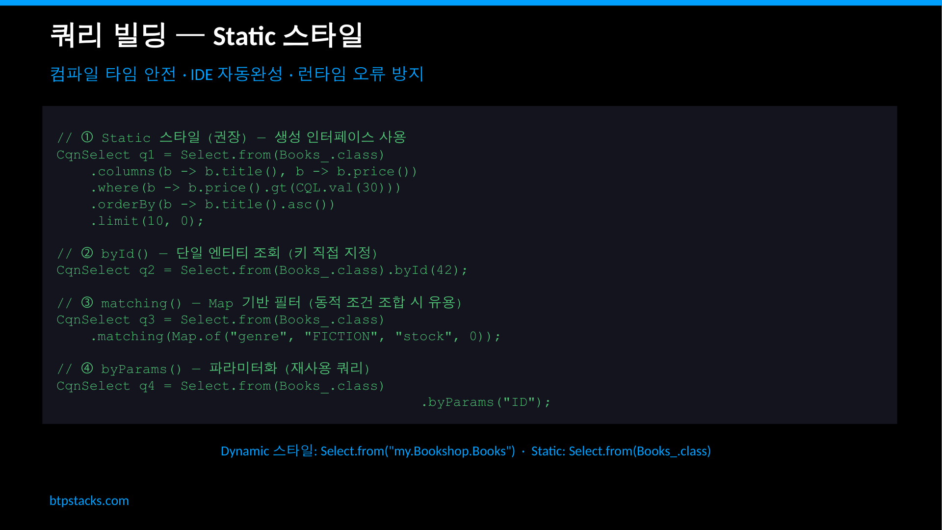 CDS Query API Select 쿼리 빌딩